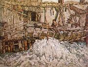 Egon Schiele The Mill France oil painting artist